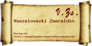 Veszelovszki Zseraldin névjegykártya